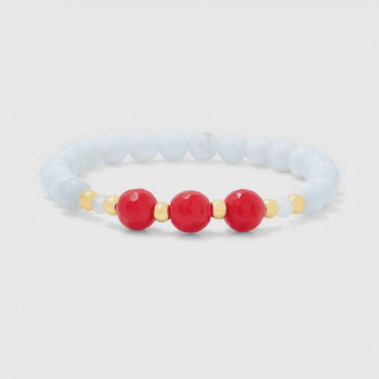 Aquarius Lucky Zodiac Trio Crystal Bracelet