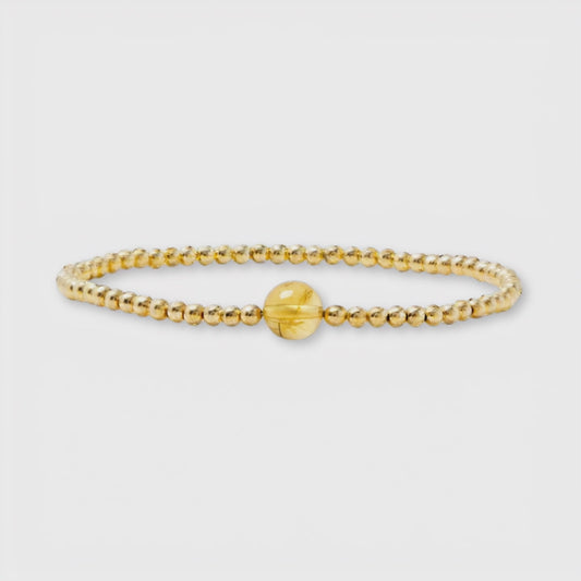 Sagittarius Golden Zodiac Citrine 2026 Bracelet REAL Gold