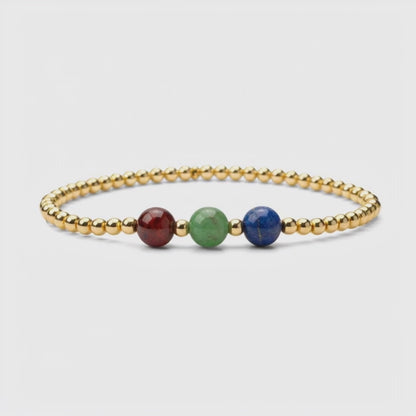 Virgo Love and Money Golden Bracelet with REAL Gold