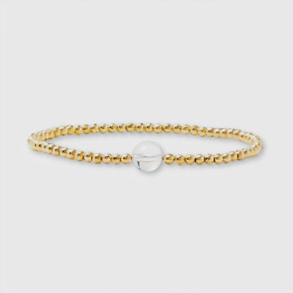 Leo Golden Zodiac Clear Quartz 2026 Bracelet REAL Gold