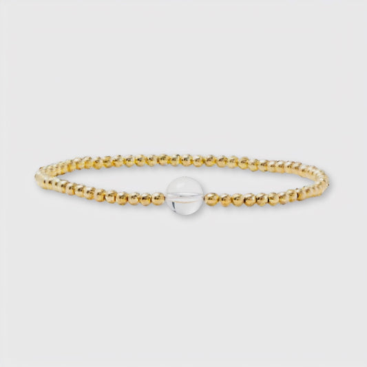 Leo Golden Zodiac Clear Quartz 2026 Bracelet REAL Gold