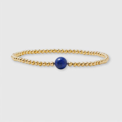 Aries Golden Zodiac Lapis Lazuli 2026 Bracelet REAL Gold