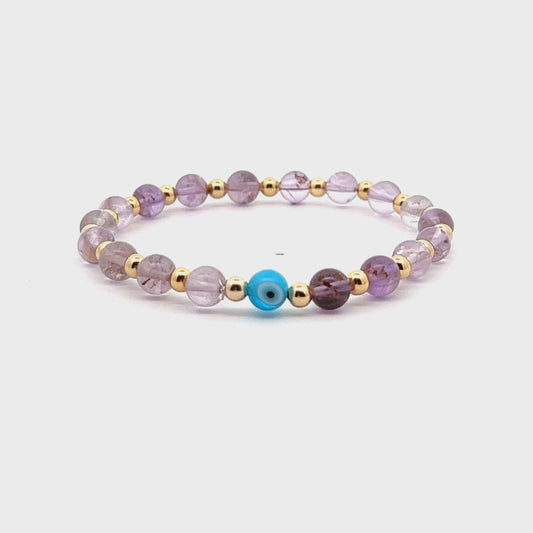 Ultimate Super Seven Evil Eye Gold Vermeil Bracelet