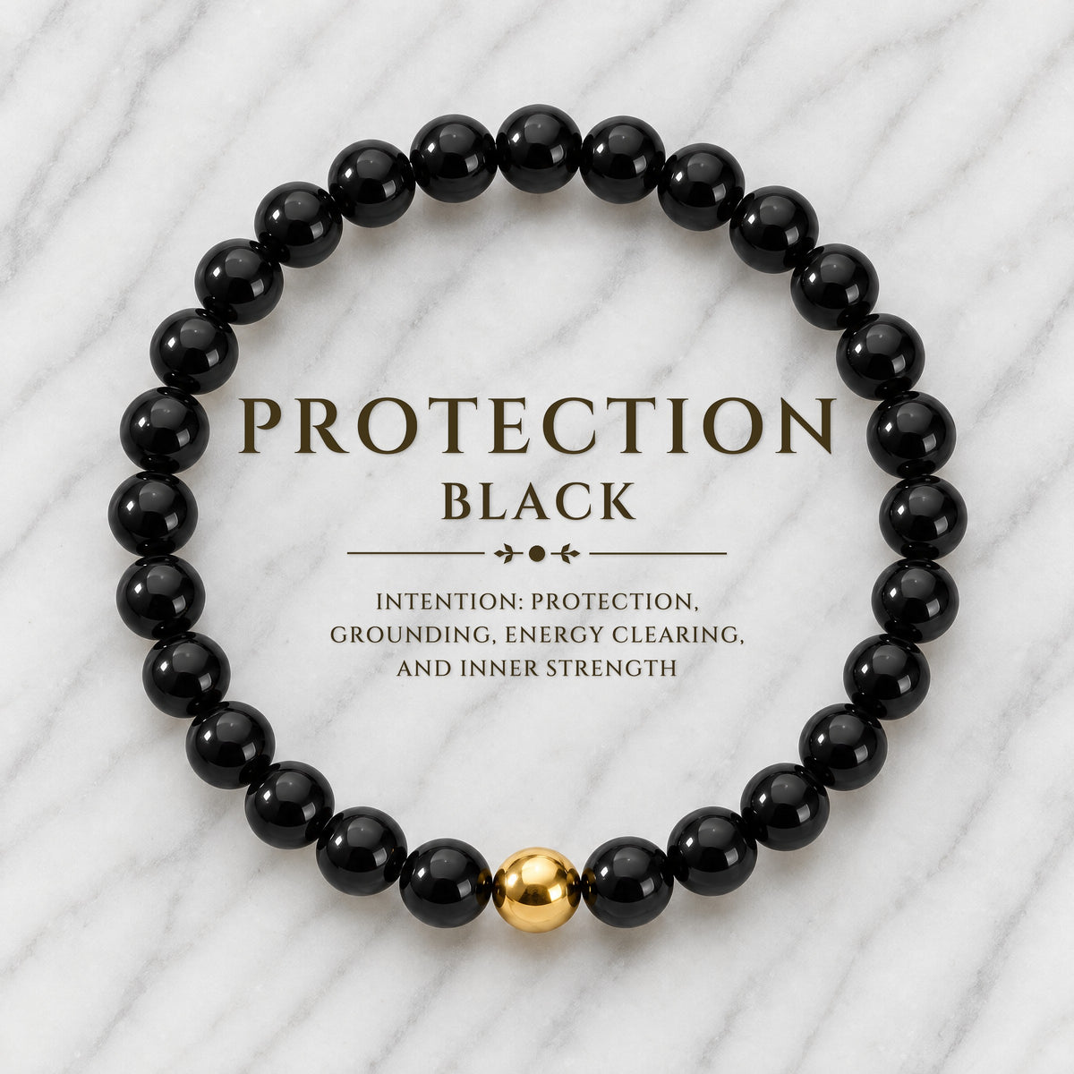 Protection Black Obsidian Power Crystal Bracelet