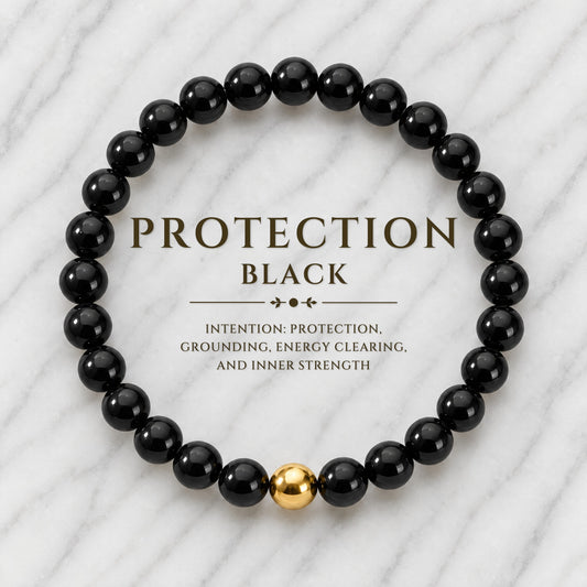 Protection Black Obsidian Power Crystal Bracelet
