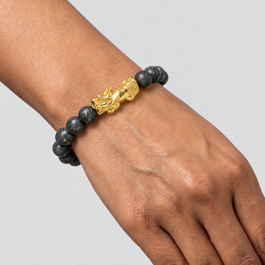 Pyrite Feng Shui Lucky Pixiu Wealth & Protection Bracelet