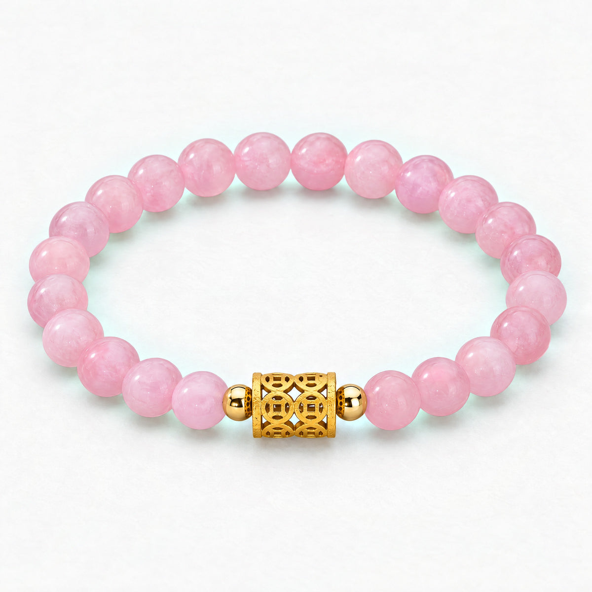 Rose Quartz 11:11 Fortune Flow Gemstone Bracelet