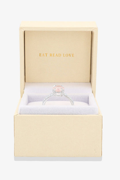 Rose Quartz 18k Gold Vermeil Ring - Eat.Read.Love.