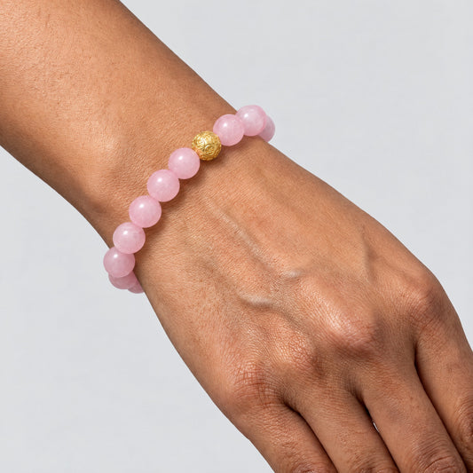 Rose Quartz Feng Shui Lucky Pixiu Love & Wealth Bracelet