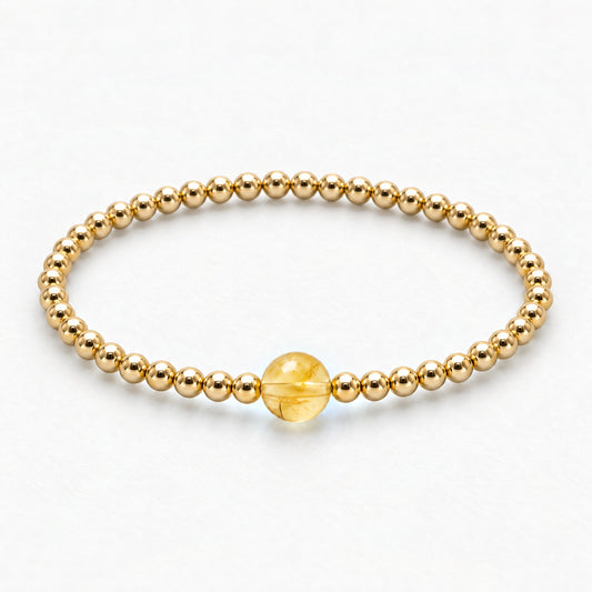 Sagittarius Golden Zodiac Citrine 2026 Bracelet REAL Gold