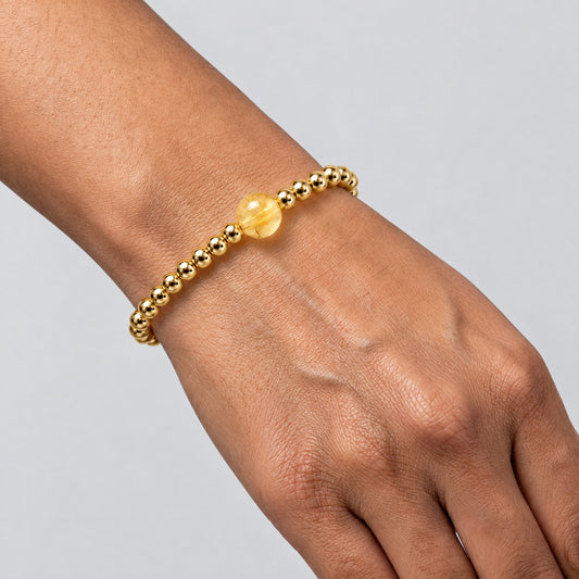 Sagittarius Golden Zodiac Citrine 2026 Bracelet REAL Gold