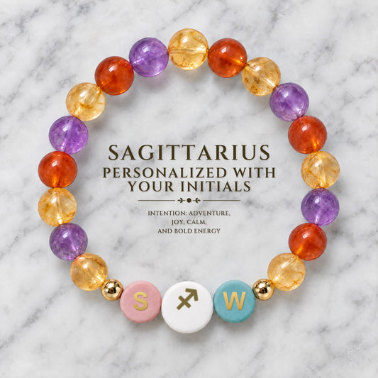 Sagittarius Initial Charm Bracelet