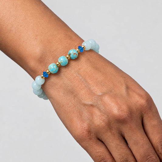 Sagittarius Lucky Zodiac Trio Crystal Bracelet