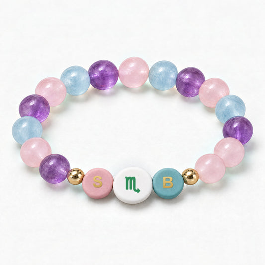 Scorpio Initial Charm Bracelet