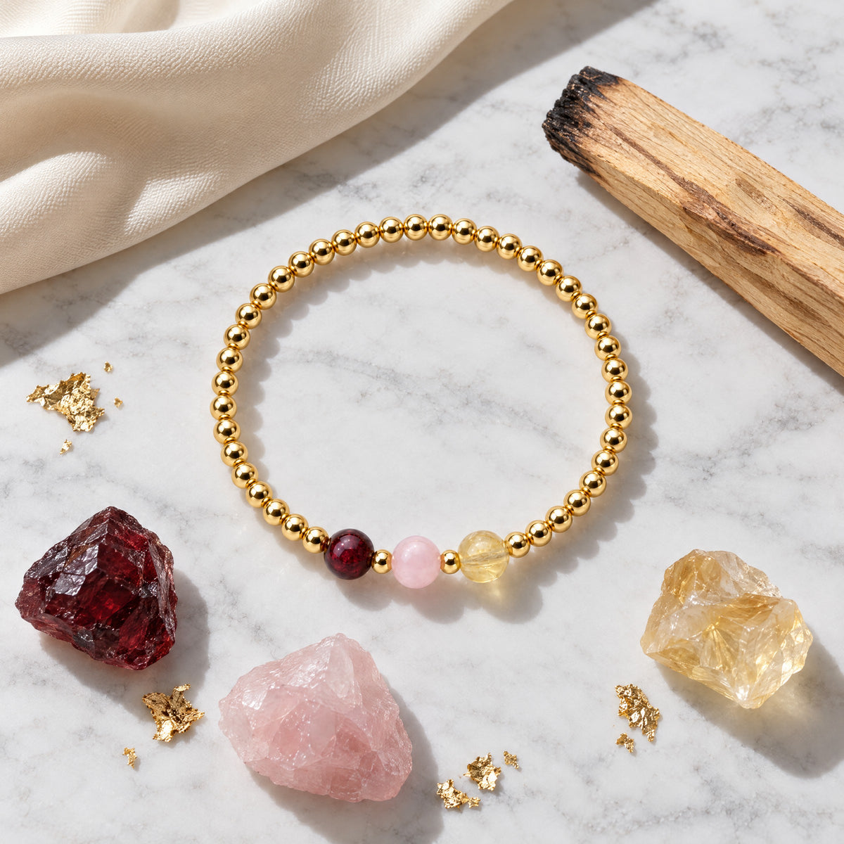Scorpio Love and Money Golden Bracelet with REAL Gold