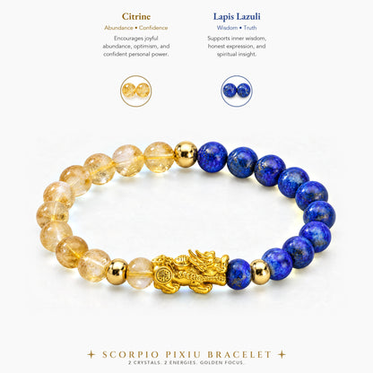 Scorpio Zodiac Feng Shui Pixiu Bracelet