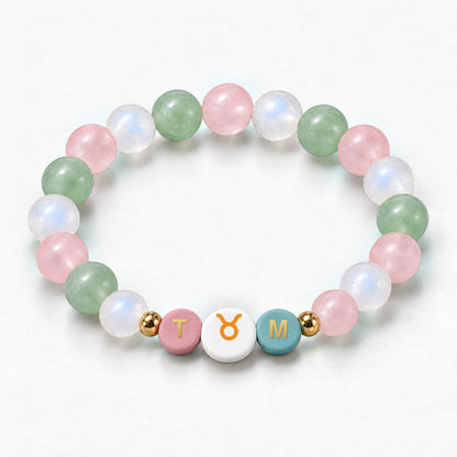 Taurus Initial Charm Bracelet