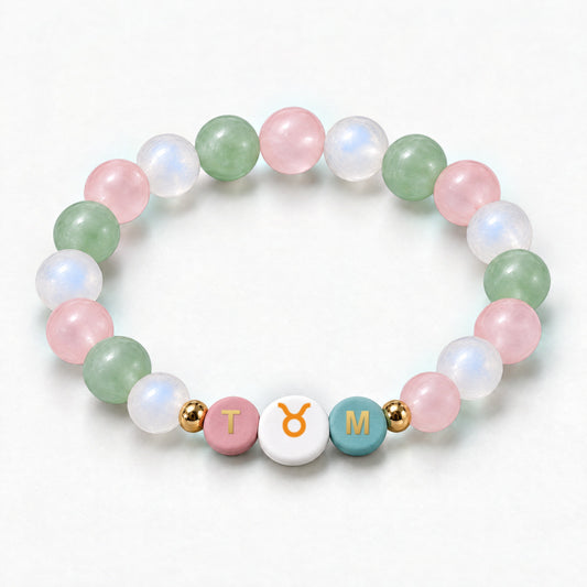 Taurus Initial Charm Bracelet