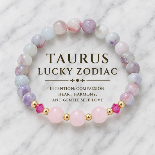 Taurus Lucky Zodiac Trio Crystal Bracelet