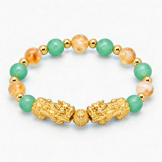 Taurus Zodiac Feng Shui Double Pixiu Bracelet