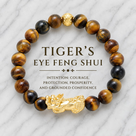 Tiger’s Eye Feng Shui Lucky Pixiu Courage & Wealth Bracelet