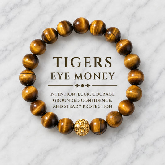 Tigers Eye Money Ball Luck Bracelet