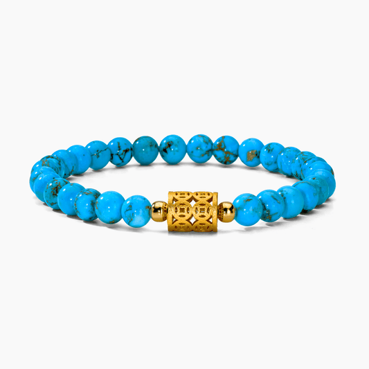 Turquoise Manifest Money 11:11 Gemstone Bracelet - Eat.Read.Love.