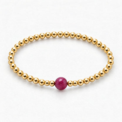 Virgo Golden Zodiac Ruby 2026 Bracelet REAL Gold