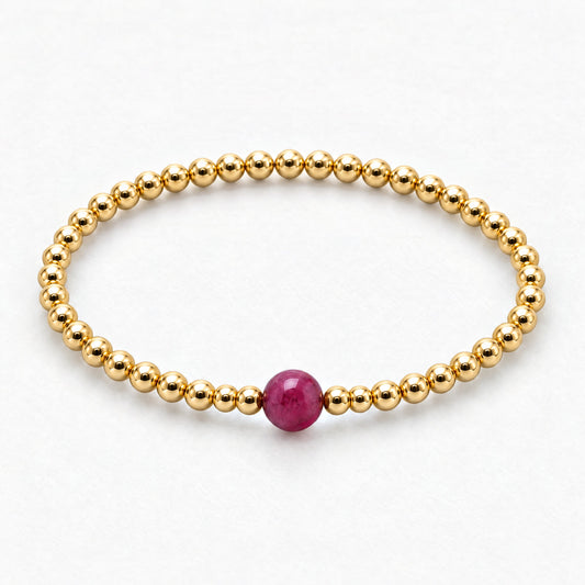 Virgo Golden Zodiac Ruby 2026 Bracelet REAL Gold