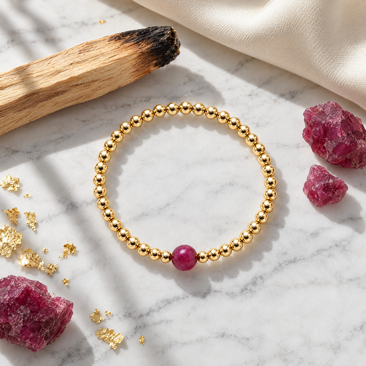Virgo Golden Zodiac Ruby 2026 Bracelet REAL Gold