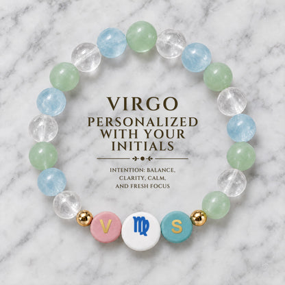 Virgo Initial Charm Bracelet
