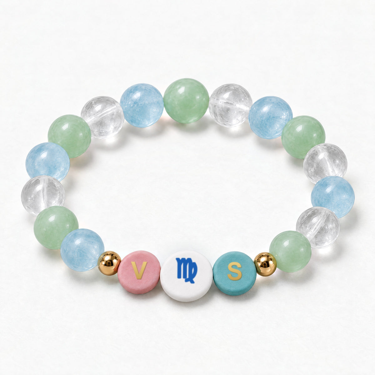 Virgo Initial Charm Bracelet