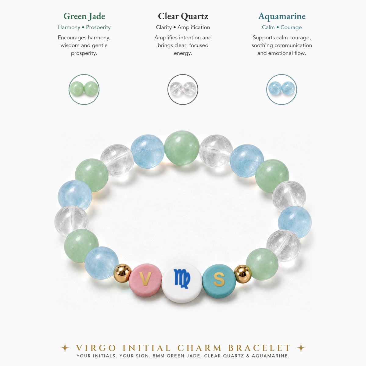 Virgo Initial Charm Bracelet