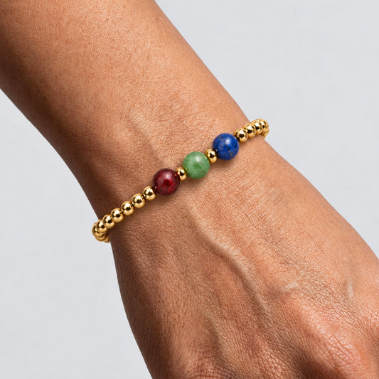 Virgo Love and Money Golden Bracelet with REAL Gold