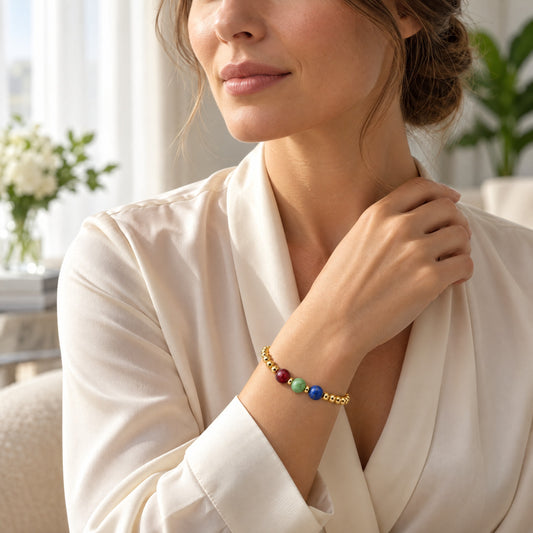 Virgo Love and Money Golden Bracelet with REAL Gold