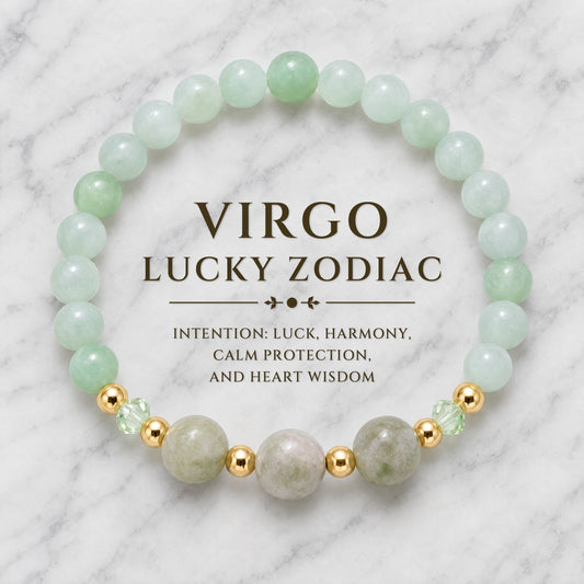 Virgo Lucky Zodiac Trio Crystal Bracelet