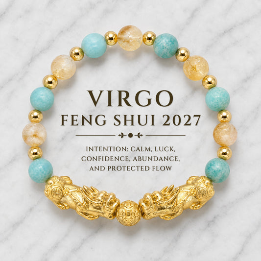 Virgo Zodiac Feng Shui Double Pixiu Bracelet