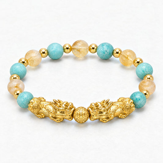 Virgo Zodiac Feng Shui Double Pixiu Bracelet