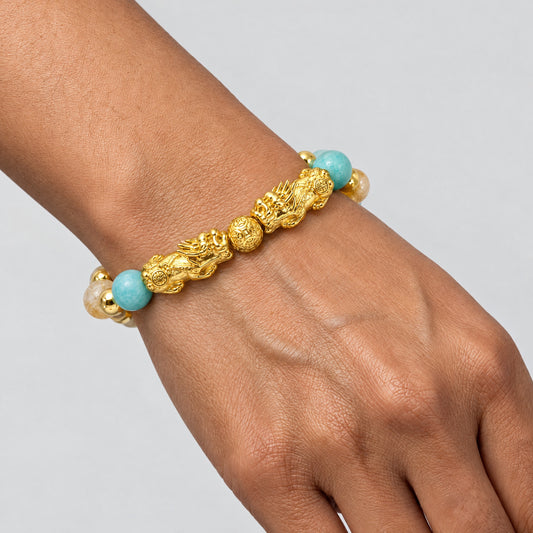 Virgo Zodiac Feng Shui Double Pixiu Bracelet
