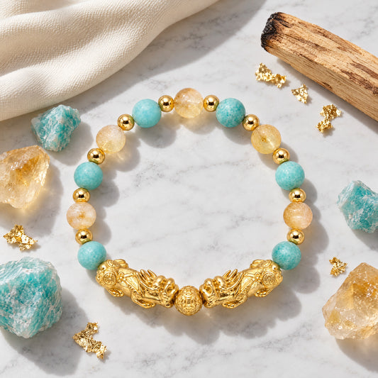 Virgo Zodiac Feng Shui Double Pixiu Bracelet