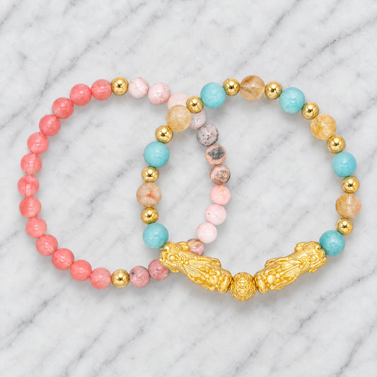 Virgo Zodiac Feng Shui Double Pixiu Bracelet