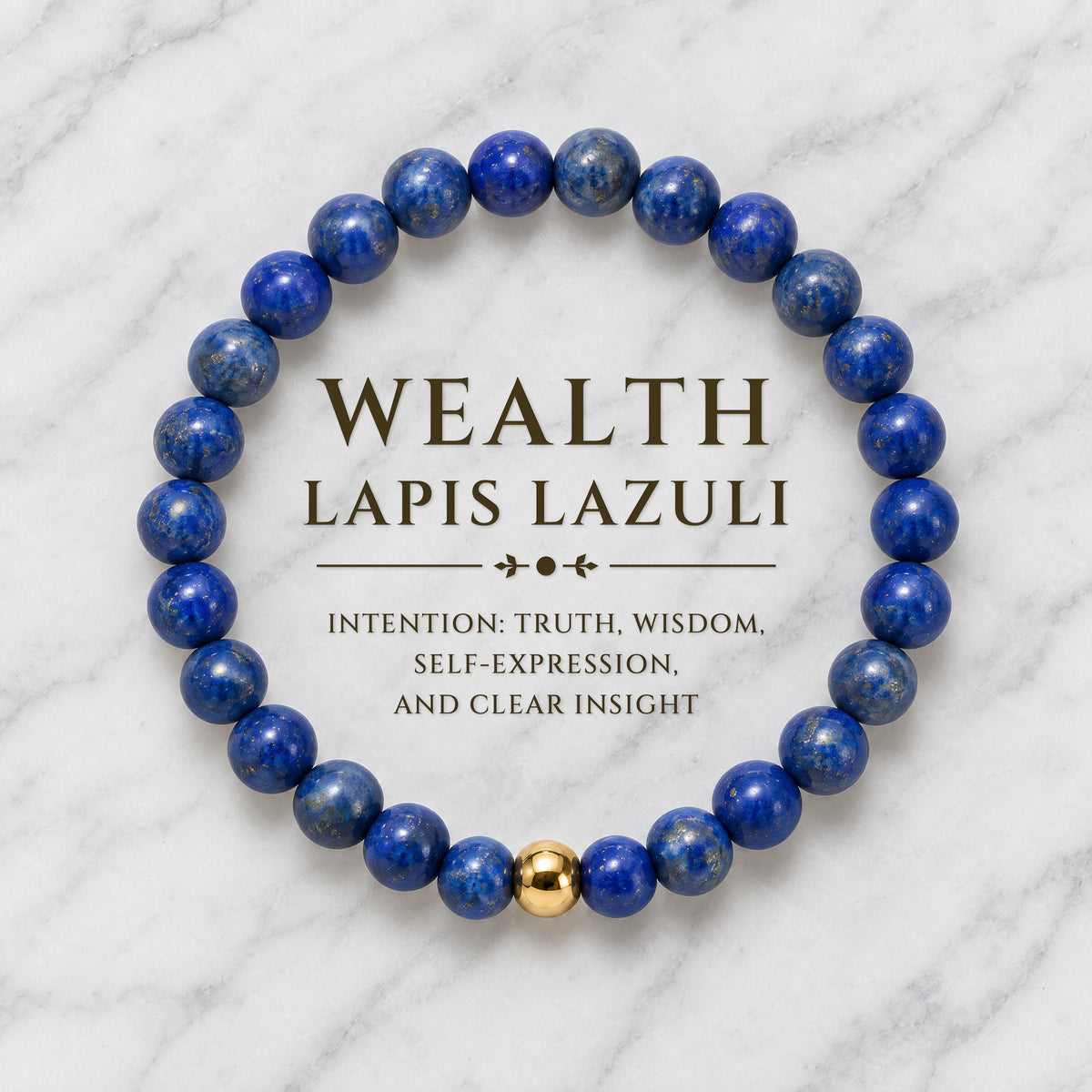 Wealth Lapis Lazuli Power Crystal Bracelet