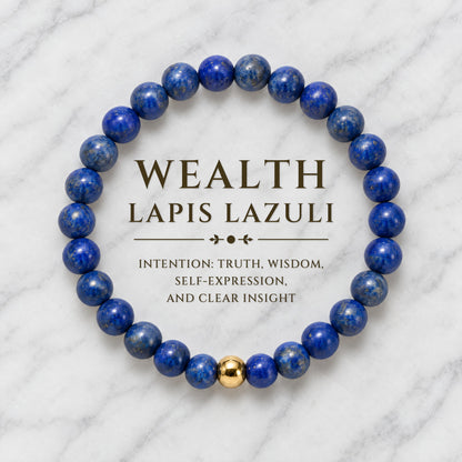 Wealth Lapis Lazuli Power Crystal Bracelet