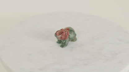 Blood Jade Crystal Elephant