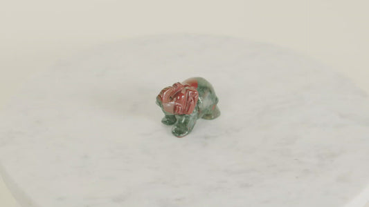 Blood Jade Crystal Elephant