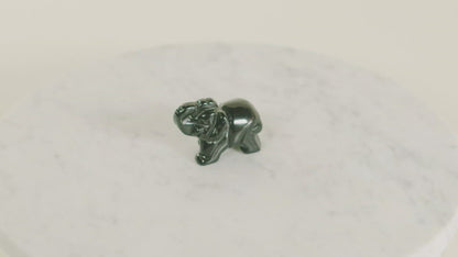 Obsidian Crystal Elephant