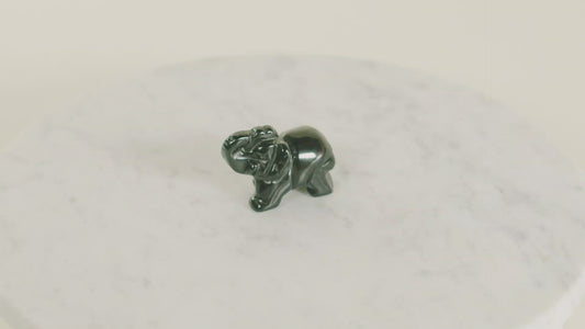 Obsidian Crystal Elephant